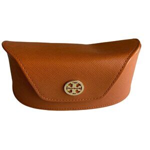 Tory Burch Orange Sunglasse Case With Snap Button Closure